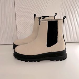 Zara White Boots